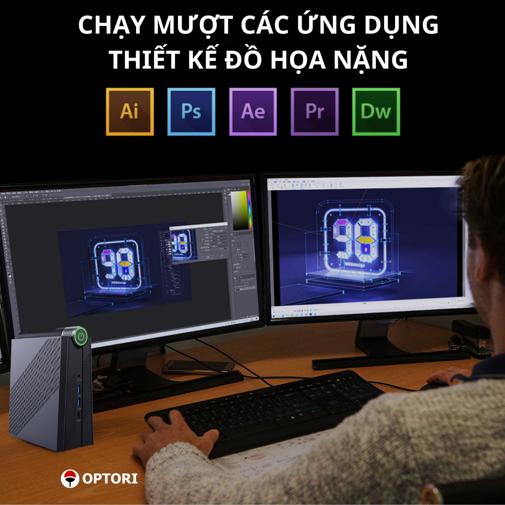 Máy tính đồ họa – PC Gaming – NUC AMD Ryzen9 6900HX 8 cores 16 threads 4.9Ghz