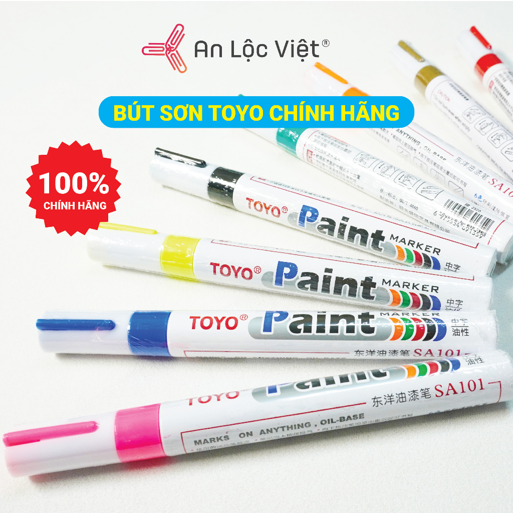BÚT SƠN TOYO Paint Marker SA101 đa năng, viết trên mọi chất liệu như kính, đá, gỗ, kim loại, nhựa,.