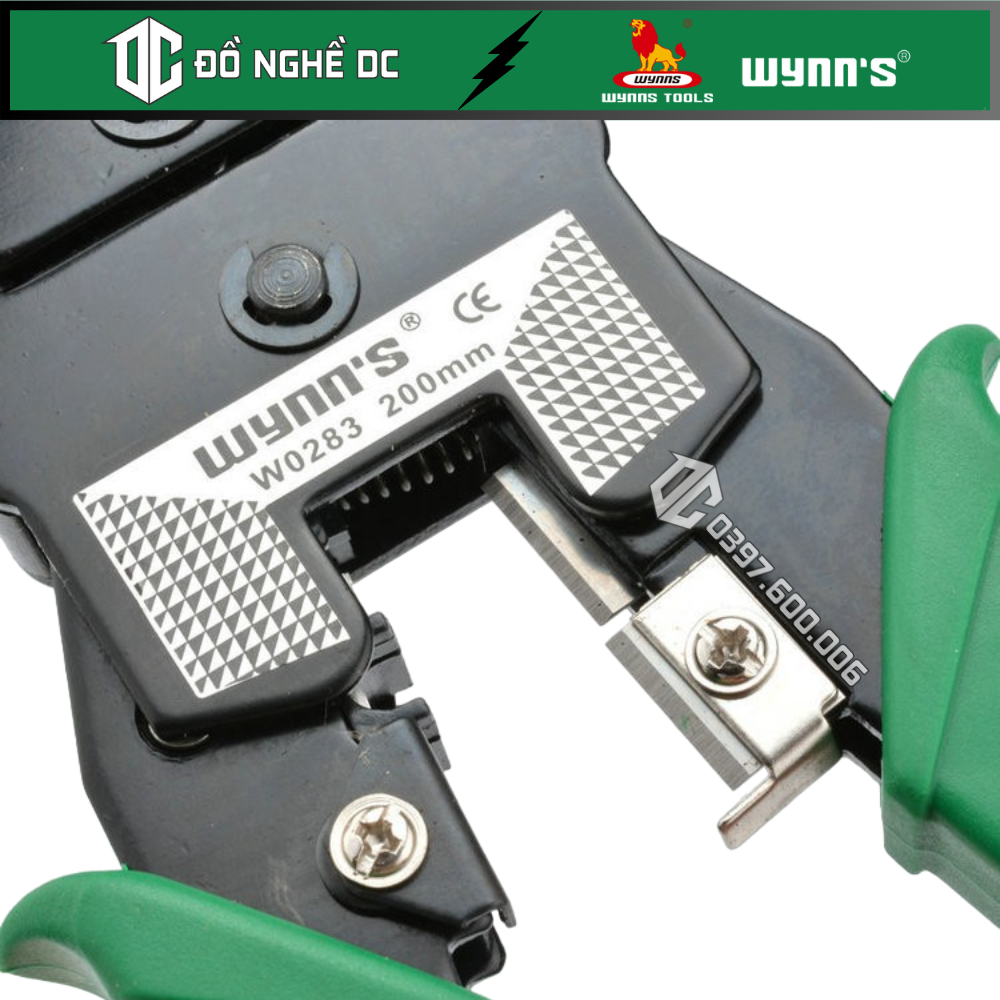 Kìm bấm dây mạng LINE ĐA NĂNG Wynn's W0283  thép Carbon cao cấp, độ bền cao, tiện dụng, TẶNG KÈM DAO TUỐT DÂY