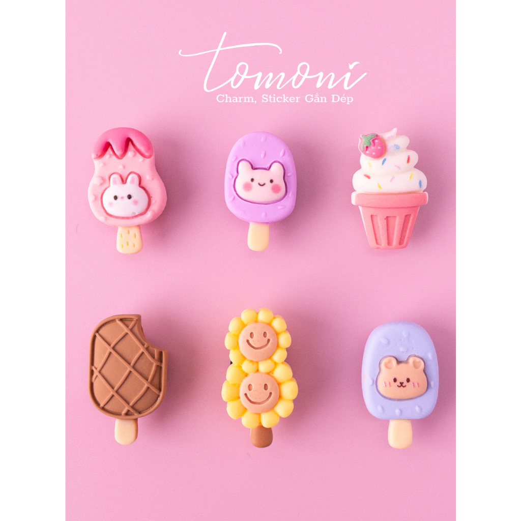 Sticker Dép, Charm Hình Gắn Trang Trí Dép Dễ Thương - HQ20