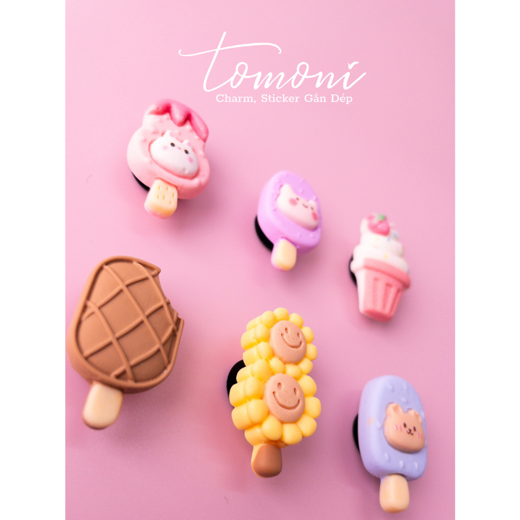 Sticker Dép, Charm Hình Gắn Trang Trí Dép Dễ Thương - HQ20