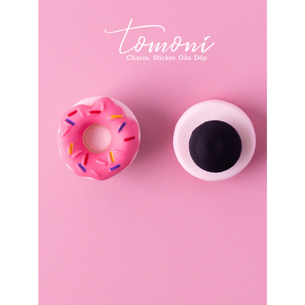 Phụ Kiện Sticker, Jibbitz, Hình Charm Gắn Giày Dép Hình Bánh Vòng - HQ68