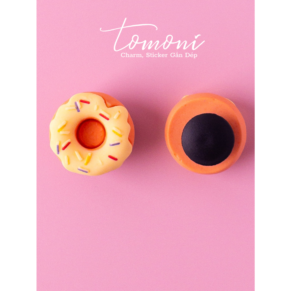 Phụ Kiện Sticker, Jibbitz, Hình Charm Gắn Giày Dép Hình Bánh Vòng - HQ68
