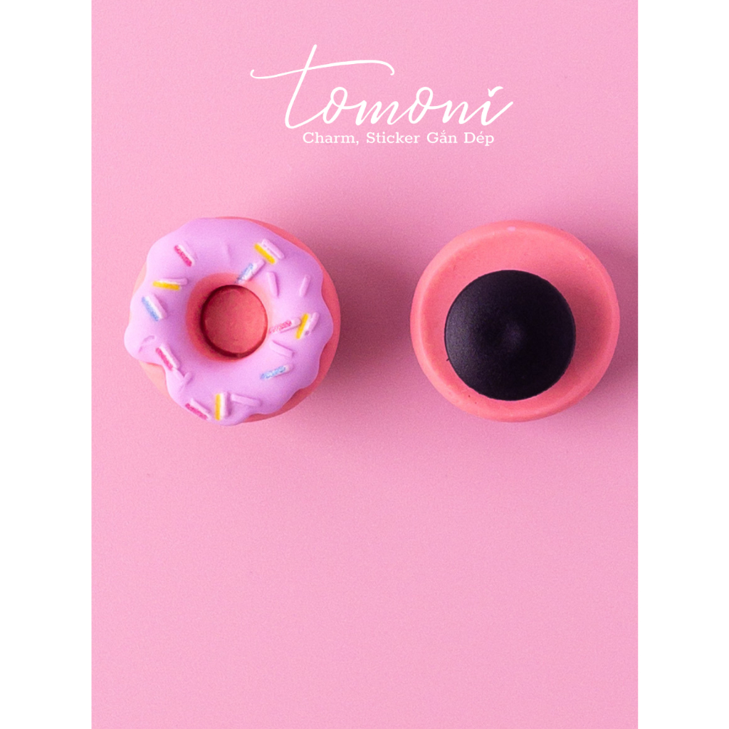 Phụ Kiện Sticker, Jibbitz, Hình Charm Gắn Giày Dép Hình Bánh Vòng - HQ68