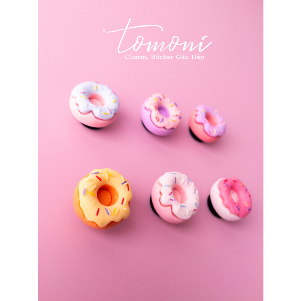 Phụ Kiện Sticker, Jibbitz, Hình Charm Gắn Giày Dép Hình Bánh Vòng - HQ68