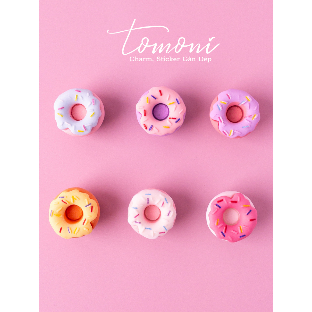 Phụ Kiện Sticker, Jibbitz, Hình Charm Gắn Giày Dép Hình Bánh Vòng - HQ68