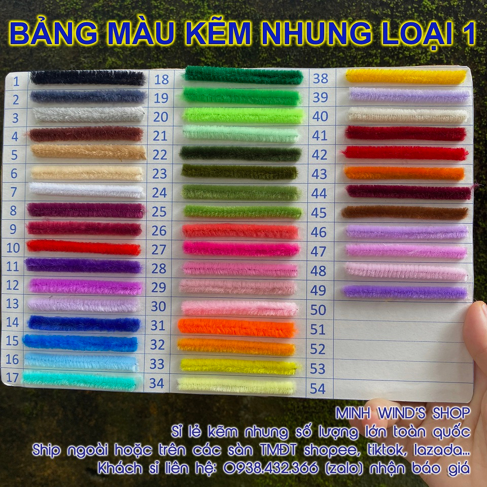 Kẽm Nhung Thằng Hàng Loại 1 Lông Dày Mịn - Màu Xanh Lá Tươi