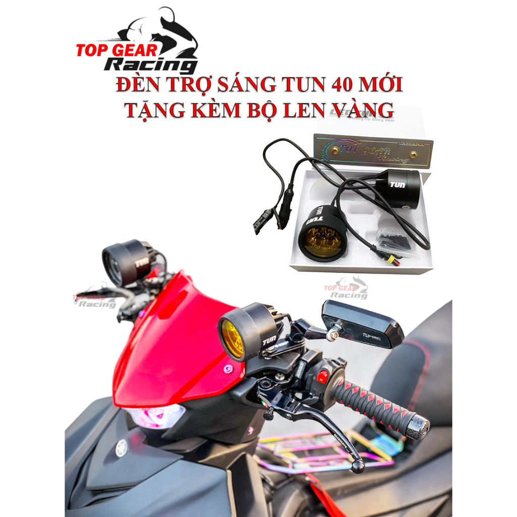 Đèn Trợ Sáng TUN 40 Mới 2023 -Tặng 1 công tắc - Bảo Hành Hãng 12 tháng - Siêu Sáng