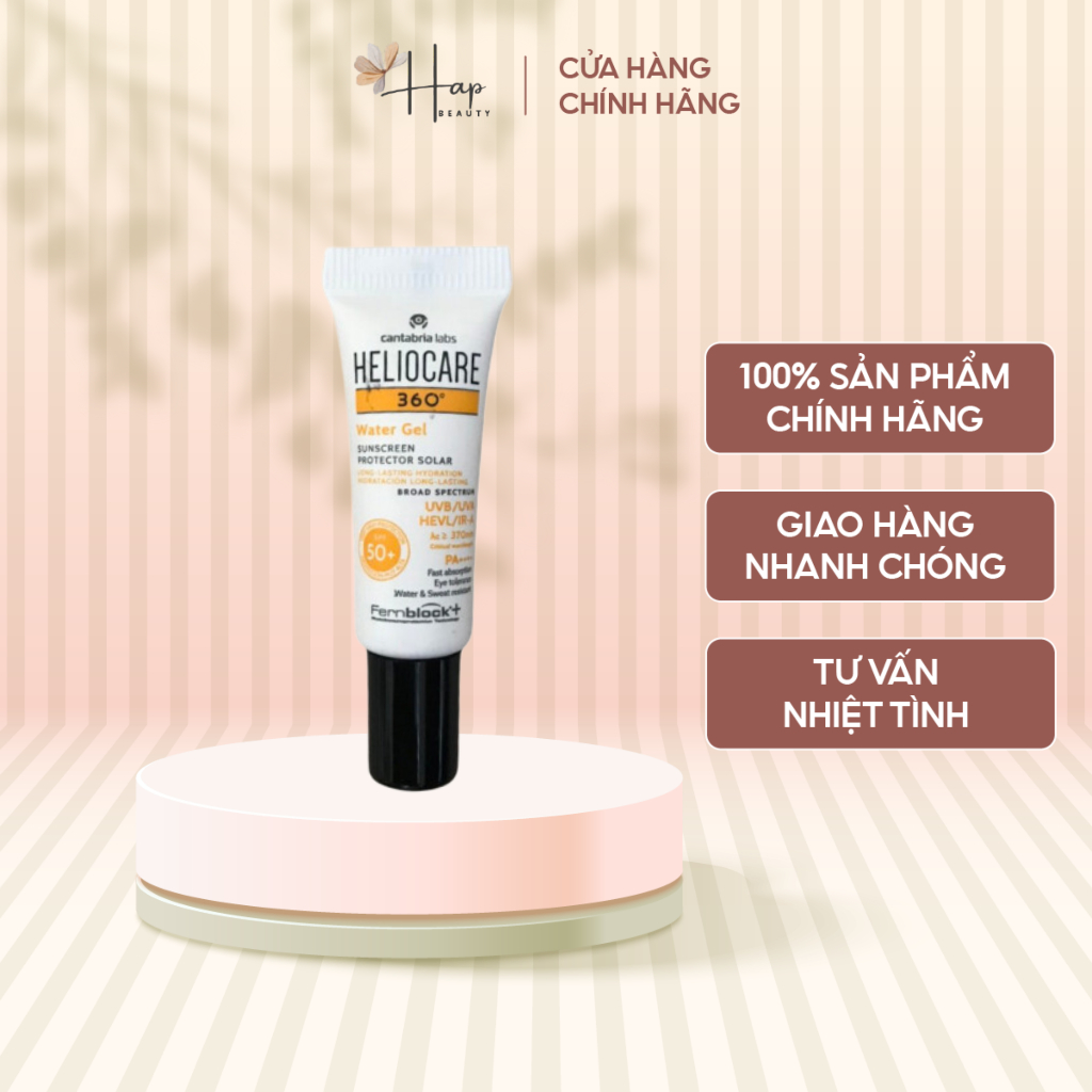 Kem chống nắng Heliocare 360° Water Gel SPF 50+ thích hợp cho mọi loại da minisize 3ml