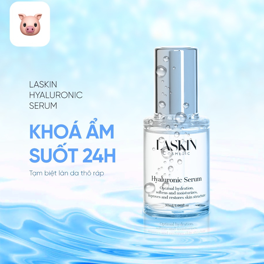 Tinh chất HA đậm đặc & Vitamin B5, cấp nước tầng sâu, phục hồi hàng rào da LASKIN Hyaluronic Serum