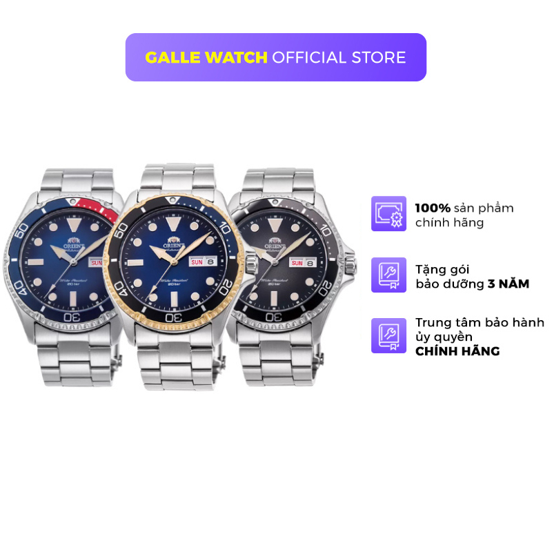 Đồng hồ cơ nam Orient Watch Sport RA-AA08 phiên bản giới hạn mặt kính sapphire dây thép đeo tay thể thao bơi lặn