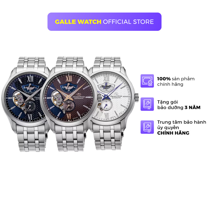 Đồng hồ nam Orient Star Watch Skeleton RE-AV0B0 Phiên bản giới hạn, máy lộ cơ mặt kính Sapphire dây thép chính hãng