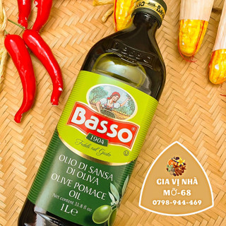 Dầu oliu basso chính hãng Ý -Dầu Olive chai 1 lít