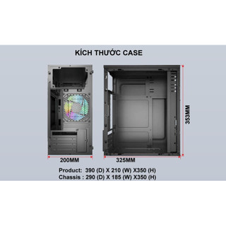 Vỏ Case VSP V206 WHITE (OPTION FAN)