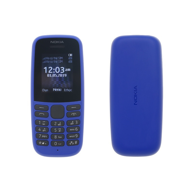 Điện thoại Nokia 105 4G 2 Sim bản mới nhất 2019, Điện Thoại Main Zin Chính Hãng 100% Loa To Sóng Khoẻ Kèm Pin Sạc