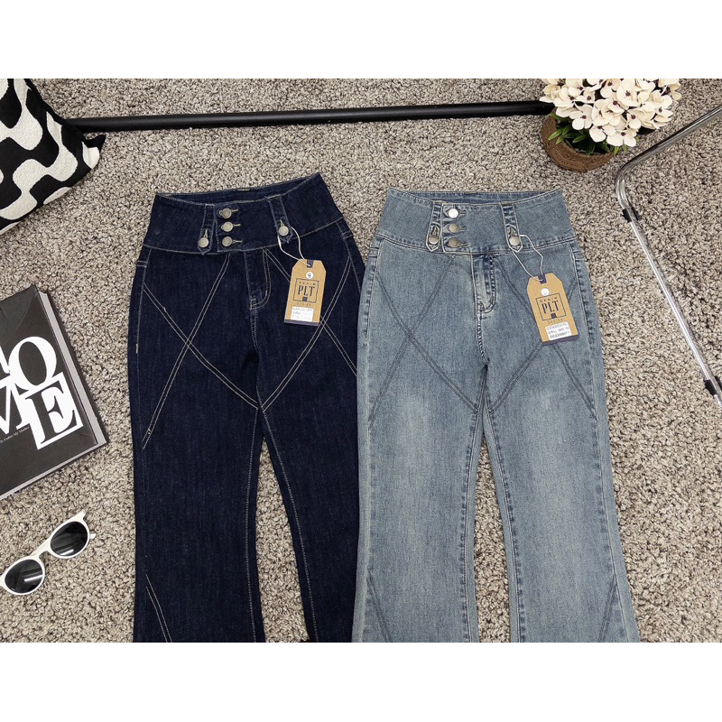 QUẦN JEAN ỐNG LOE SIÊU CAO LƯNG KIỂU FORM DÀI