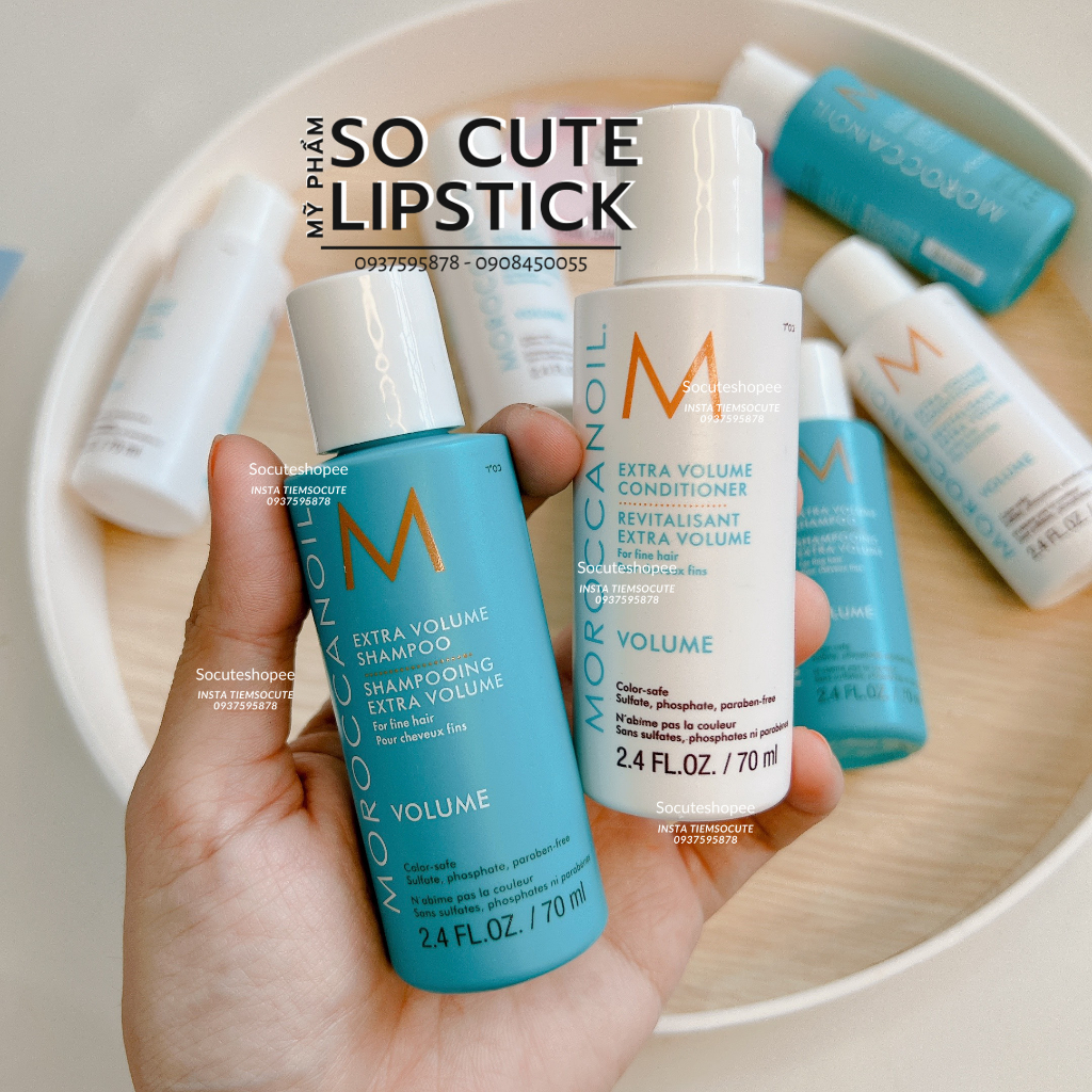 Cặp dầu gội, dầu xả Moroccanoil Volume/ Repair 250ml phục hồi tóc hư tổn