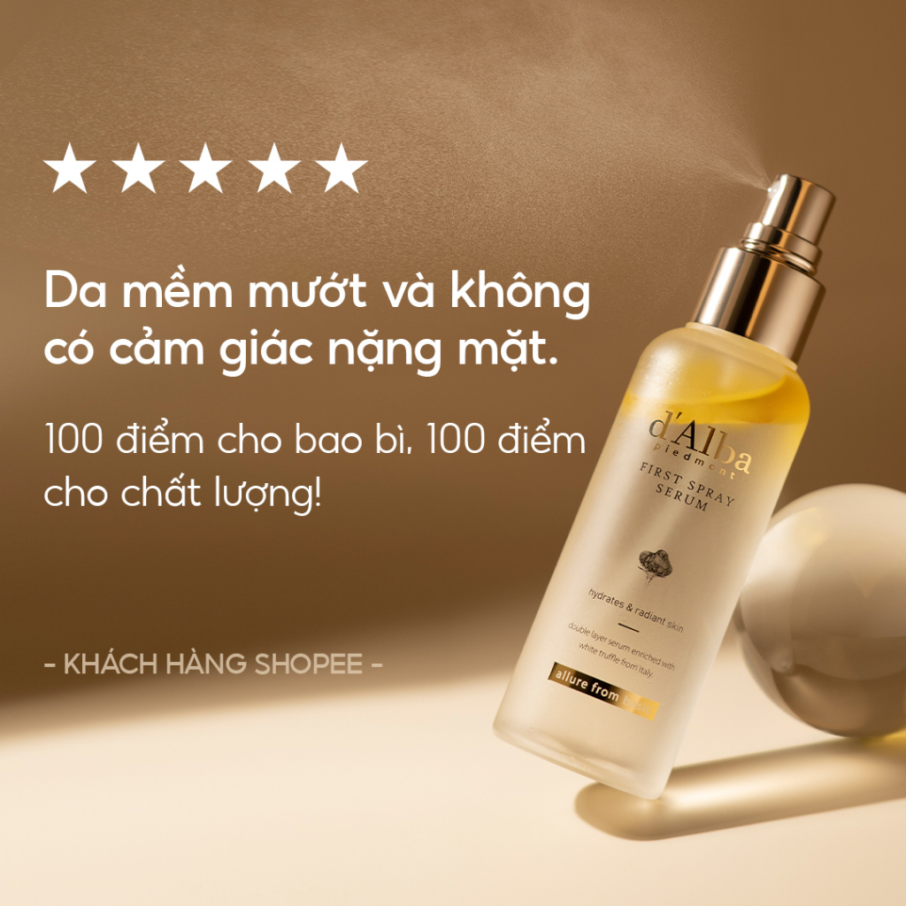 Serum D'Alba Xịt Khoáng Dalba White Truffle căng bóng da First Spray Serum 100ml OLIVEYOUNG