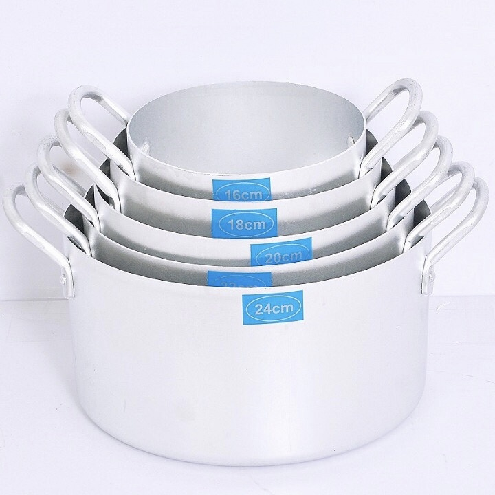 BỘ NỒI NHÔM QUÂN DỤNG CAO CẤP SIÊU DÀY  16CM, 18CM, 20CM, 22CM, 24CM, 26CM, 28CM, 30CM