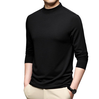 Áo Dài Tay Giữ Nhiệt Nam Cổ Cao Lót Nỉ Vải Cotton Ấm Áp Thu Đông VESCA N11