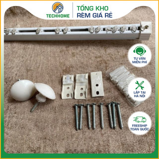Thanh ray trượt treo rèm cửa đầy đủ phụ kiện bát đỡ, bộ bi trượt