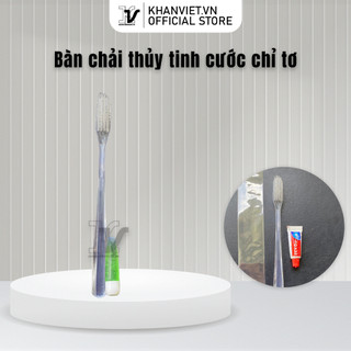 Bàn chải khách sạn- bàn chải thủy tinh+ bao bì bạc ( 100 cây/ 1 bich)