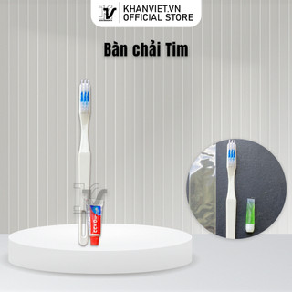 Bàn chải khách Sạn - Bàn chải Tim 30 cước + bao bì bông (100 cây / 1 gói)