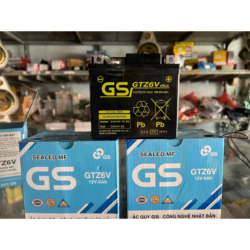 Bình ắc quy 12v-5Ah/10HR -6V; dùng cho xe; Aiblade; vision ; led pcx ; vario  SHmode sh việt