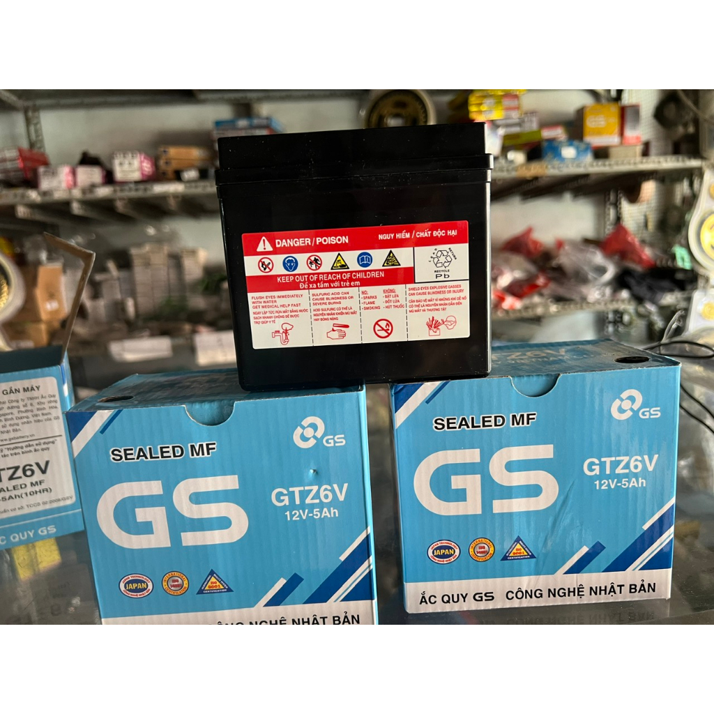 Bình ắc quy 12v-5Ah/10HR -6V; dùng cho xe; Aiblade; vision ; led pcx ; vario  SHmode sh việt