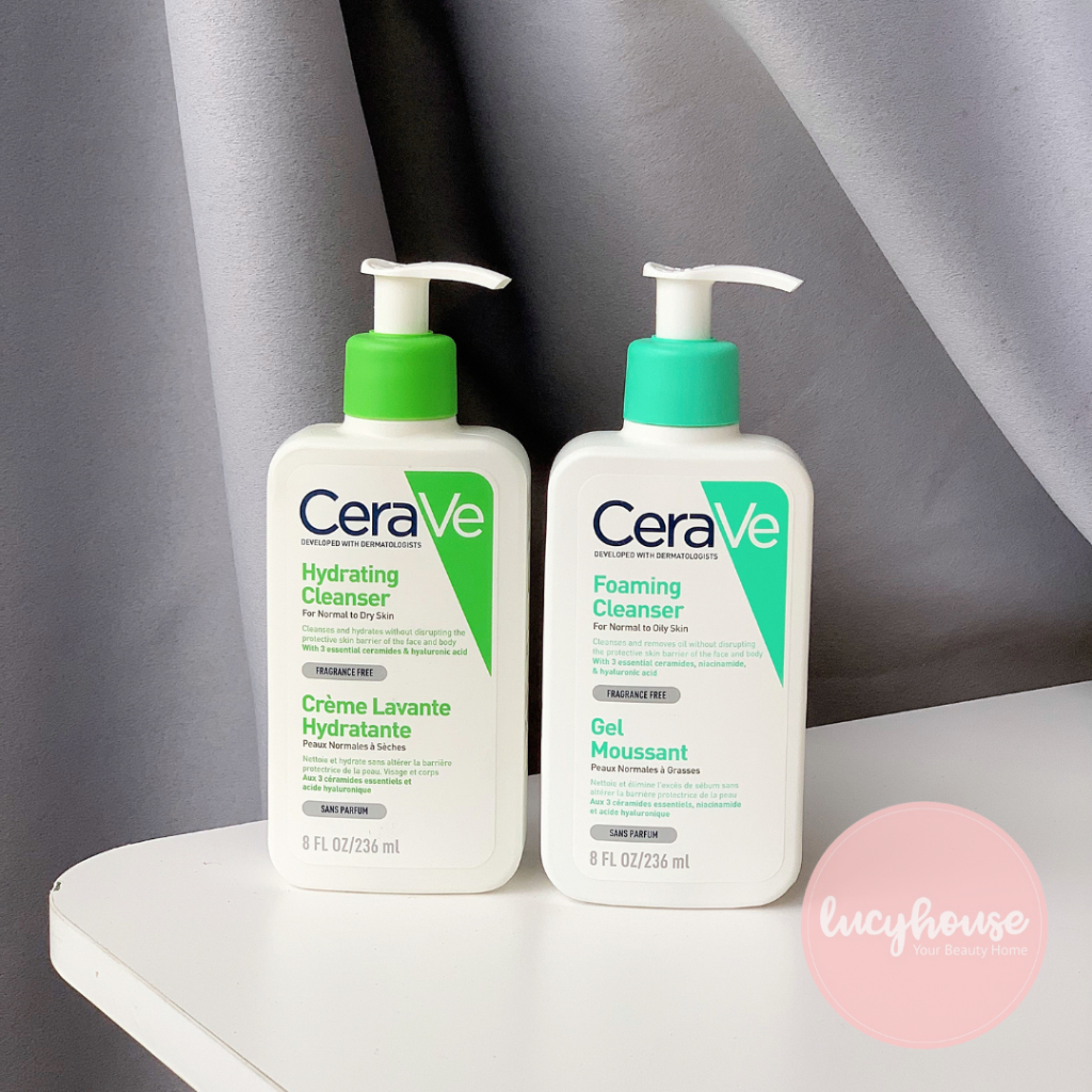 Sữa rửa mặt CeraVe da dầu, da khô 236ml