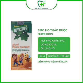 Bổ phế Nutrikids siro ho thảo dược hỗ trợ giảm ho, long đờm, dịu họng