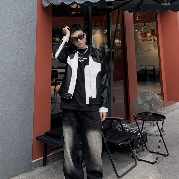 Áo khoác nam STEVE77, chất da PU nhập khẩu cao cấp | Luxus Jacket