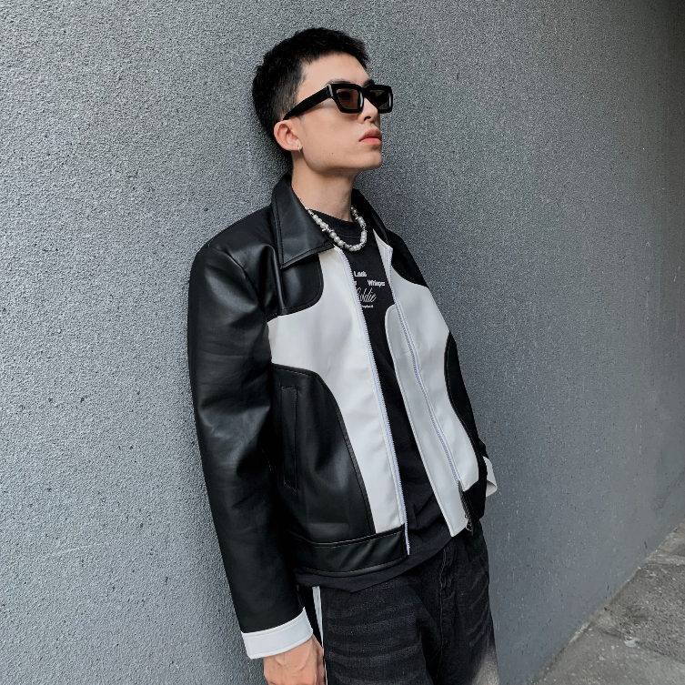 Áo khoác nam STEVE77, chất da PU nhập khẩu cao cấp | Luxus Jacket