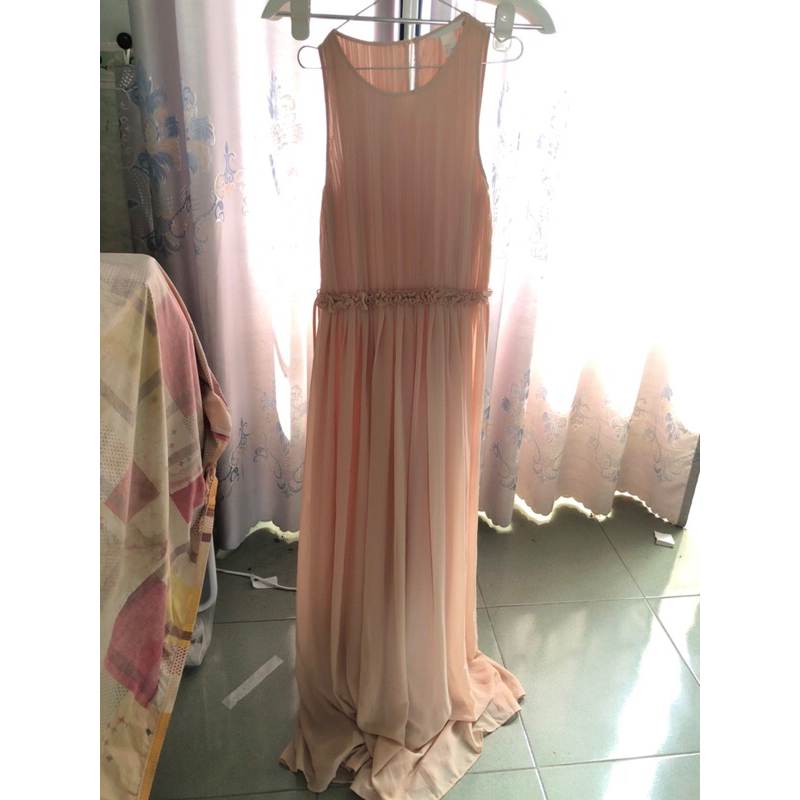 Váy chiffon maxi H&M auth sz S