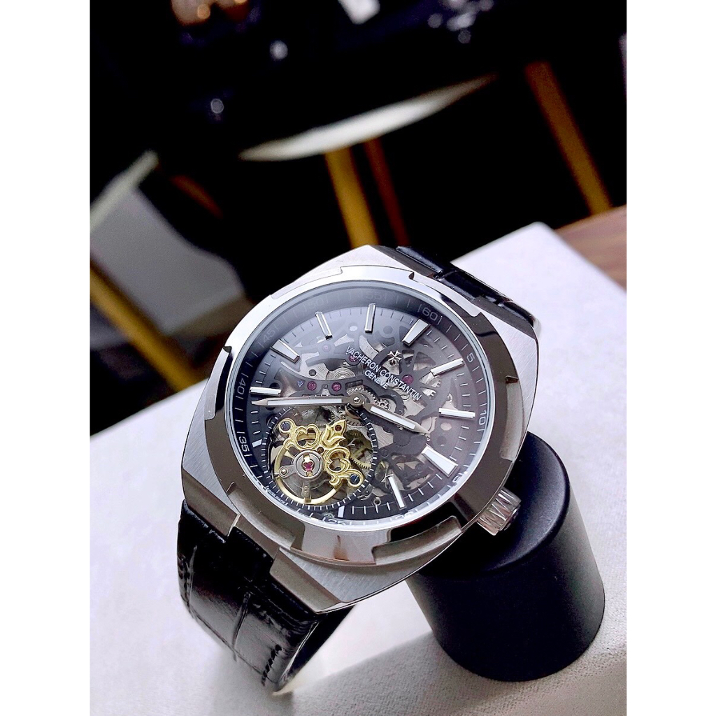 Đồng Hồ Nam V@cheron Con$tantin 6000V/110T-B937 Overseas Tourbillon Skeleton, Full box, Luxury diamond watch