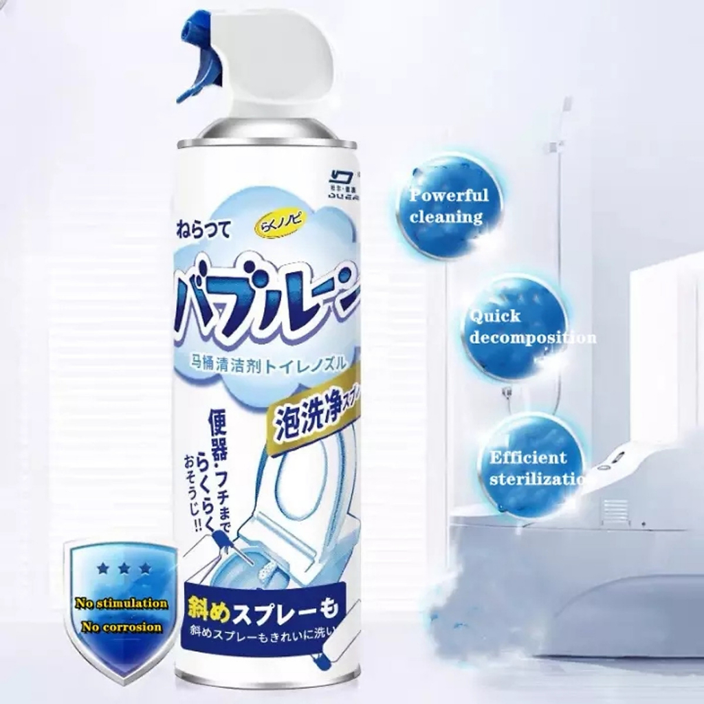 Chai xịt bọt tuyết vệ sinh toilet, phòng tắm Nhật Bản khử mùi, diệt khuẩn đánh bay vết bẩn cứng đầu bình 500ml