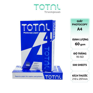 Giấy A4 TOTAL định lượng 60gsm 500 tờ