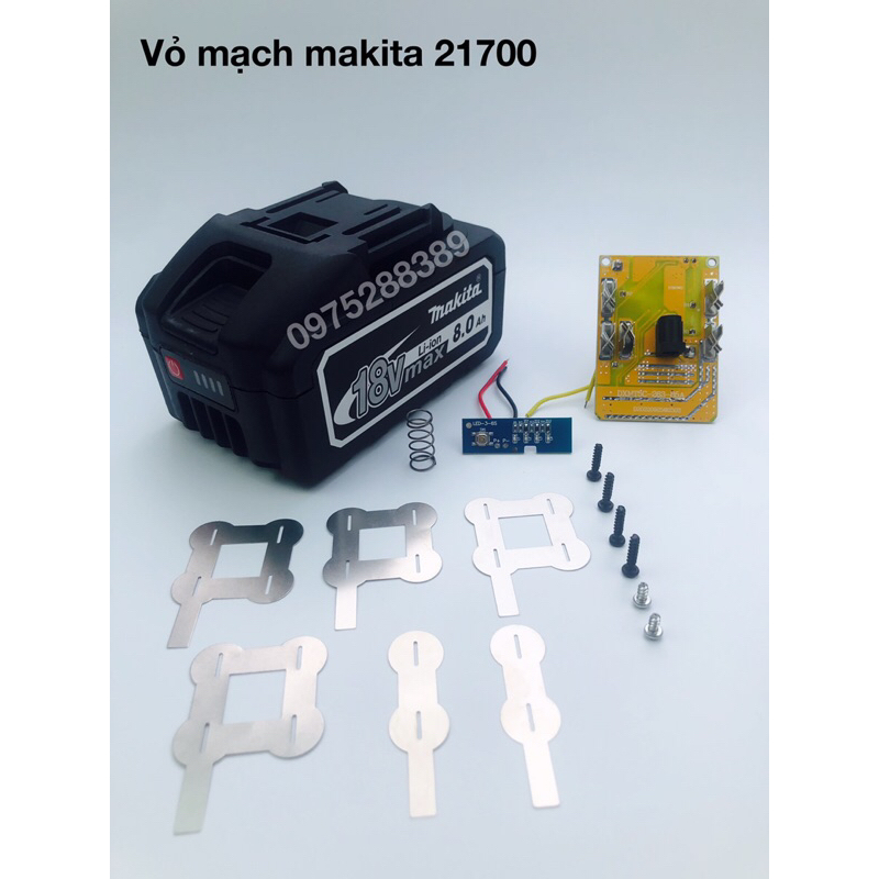 Vỏ mạch makita 21700 dùng 5s2p dùng sạc Adepter, mạch Doxing 5s80a