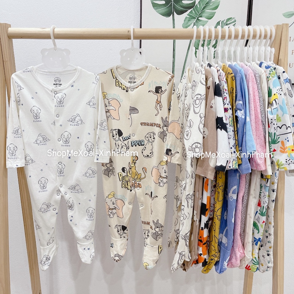 Body sleep cho bé trai bé gái Sleepsuit hàng xuất dư 100% cotton