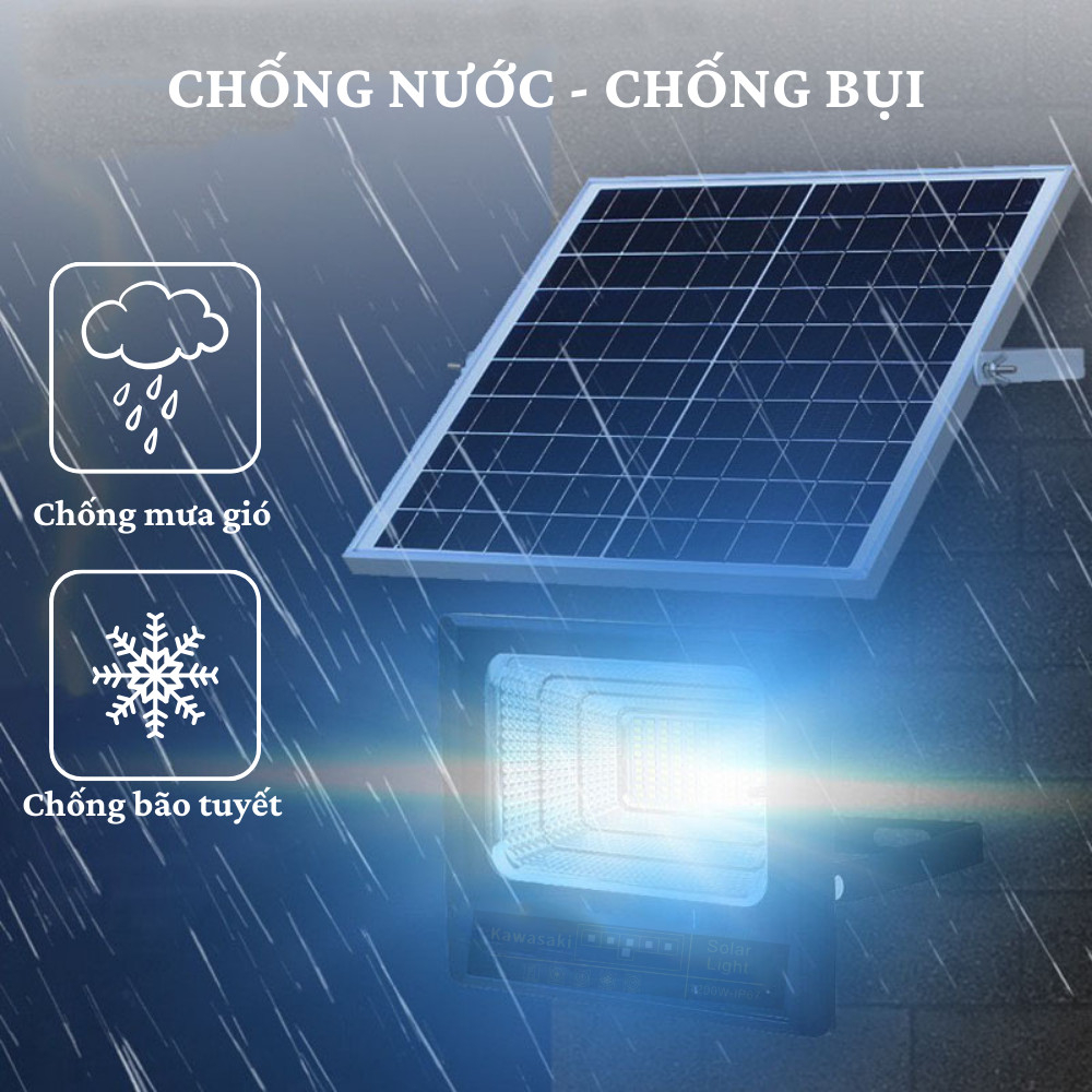 Đèn Năng Lượng Mặt Trời 1000W Wasabi Công Suất Cao IP67 Chống Nước