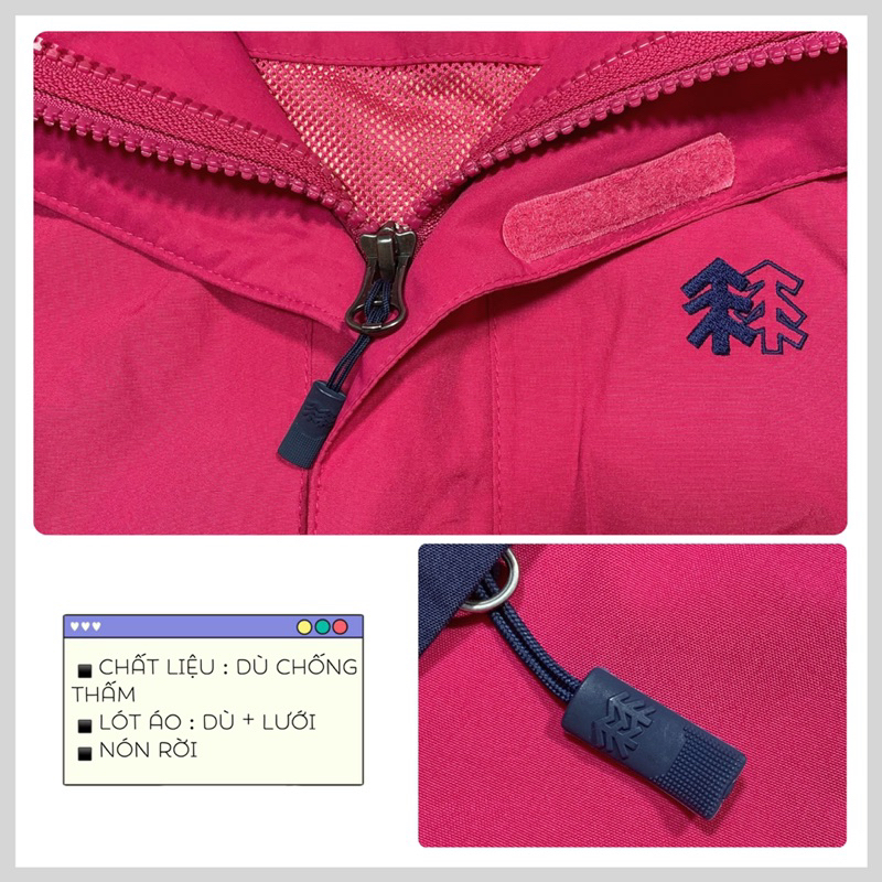 Áo khoác chống thấm 2hand tuyển Khabi Vintage