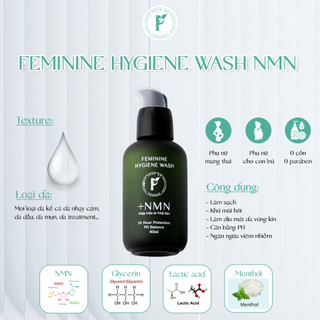Dung dịch vệ sinh Feminine Hygiene Wash hỗ trợ dưỡng ẩm, làm sạch vùng kín PA Garden 80ml