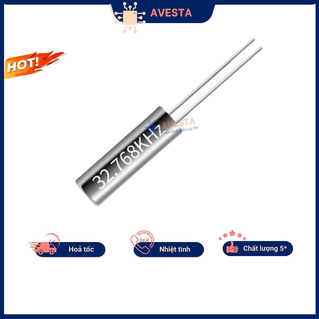 Thạch anh 32.768kHz 3x8mm chân cắm chất lượng cao Avesta