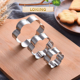 Khuôn cắt bánh cookie & biscuit hình bông hoa bằng inox - LOKING