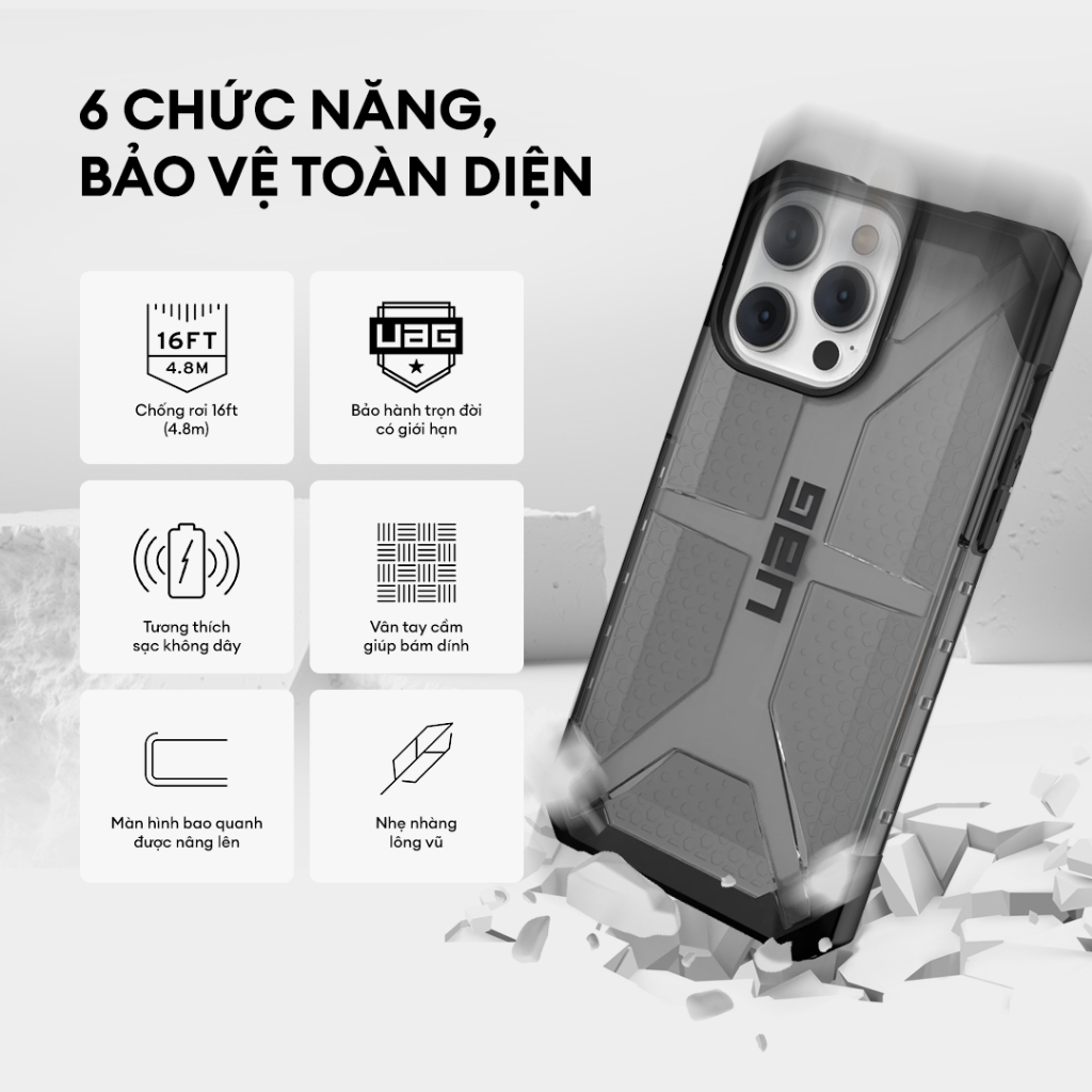 Ốp Lưng Chống Sốc UAG Plasma Cho iPhone 15 Pro [6.1 INCH]