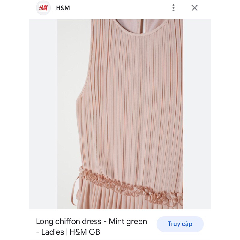 Váy chiffon maxi H&M auth sz S