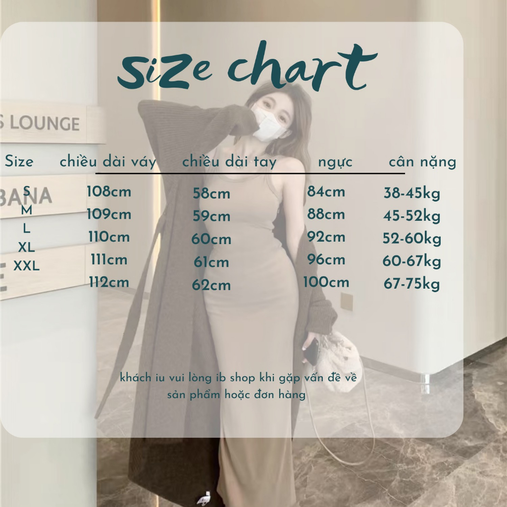 Váy len ôm body SUU dáng dài cực ấm, váy nữ chất thun gân phong cách cá tính