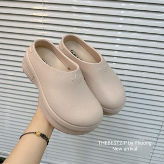 Giày sục đế cao 5cm bản unisex siêu cấp AD full logo - Sục nam nữ trendy