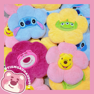 (Sẵn HCM-Hỏa tốc) Đệm tựa lưng, đệm văn phòng dày dặn, chống trơn trượt Disney Gấu Dâu Lotso, Winnie the pooh, Stitch