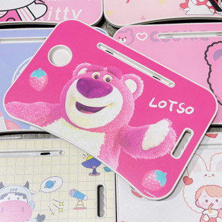 (Sẵn HCM-Hỏa tốc) Bàn Học Đa Năng Gấp Gọn Họa Tiết 5D Gấu Dâu Lotso Có Ngăn Kéo